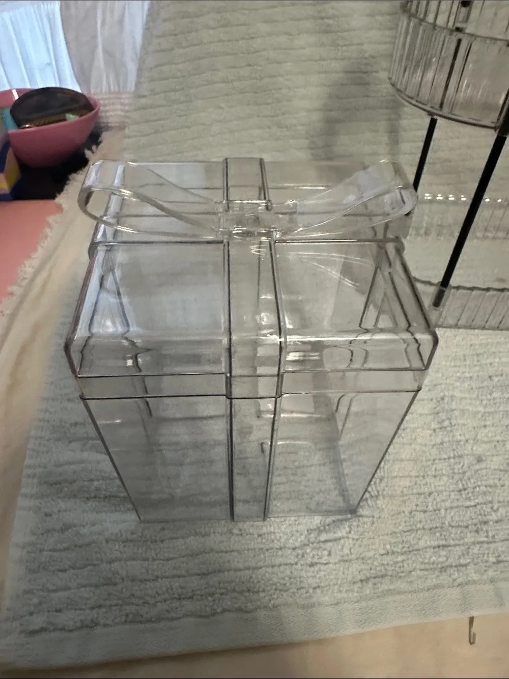 Clear Acrylic Two-Tier Bathroom Organizer and Accessory Holder - Clear NWT